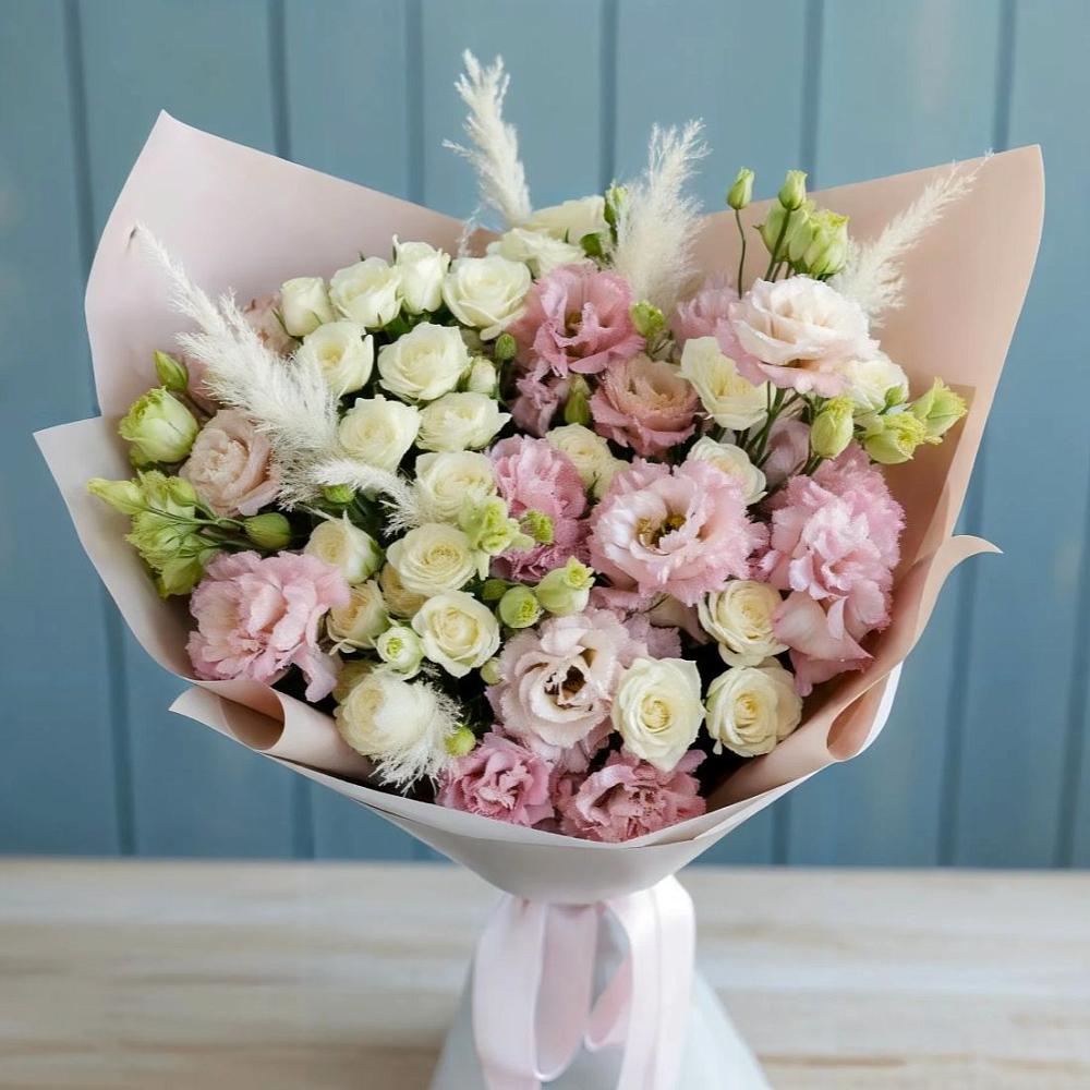 Букет цветов из: Альстромерии и Розы в Курагино