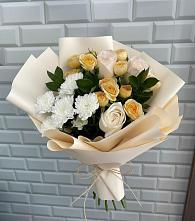 Букет цветов из:  Розы и Хризантемы в Курагино