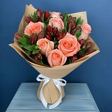 Букет цветов из:  Розы и Альстромерии #REPLACE_PRED# Курагино