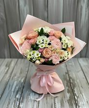 Букет цветов из:  Гвоздики, Розы и Хризантемы в Курагино