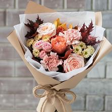 Букет цветов из:  Гвоздики, Хризантемы и Розы в Курагино