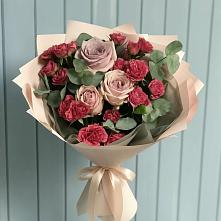 Букет цветов из:  Гвоздики и Розы в Курагино