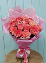 Букет 15 Розовых роз Равель в Курагино